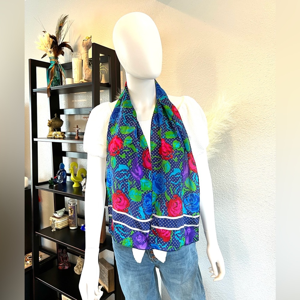 Vintage Liz Claiborne Silk Floral Scarf